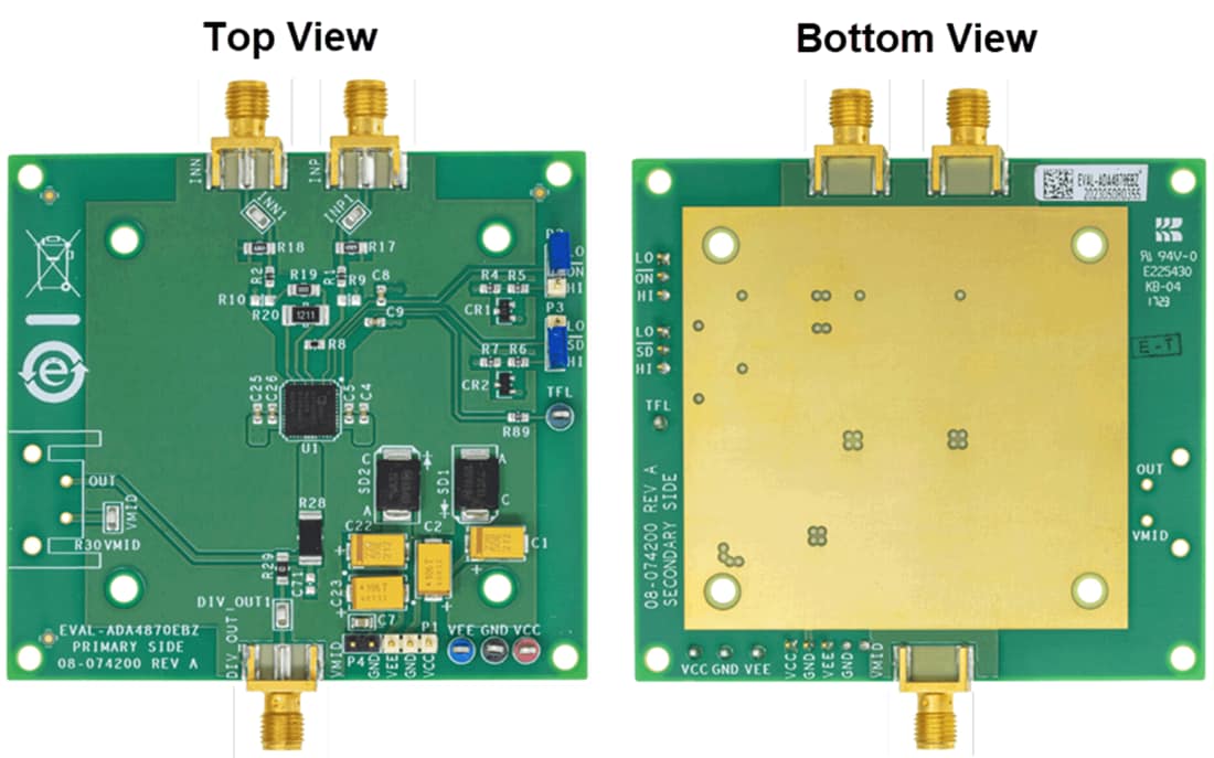 Mechanical Drawing - Analog Devices Inc. EVAL-ADA4870EBZ Evaluation Board