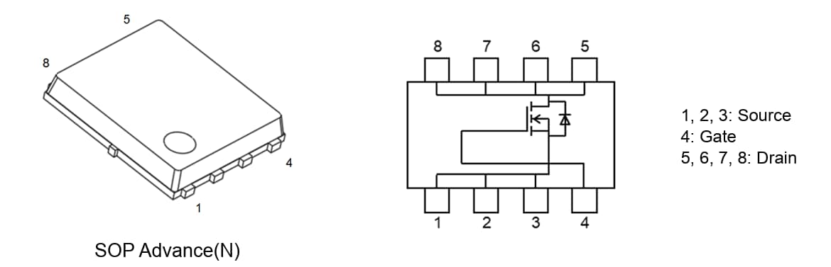 Application Circuit Diagram - Toshiba TPH2R70AR5 N-Ch MOSFET