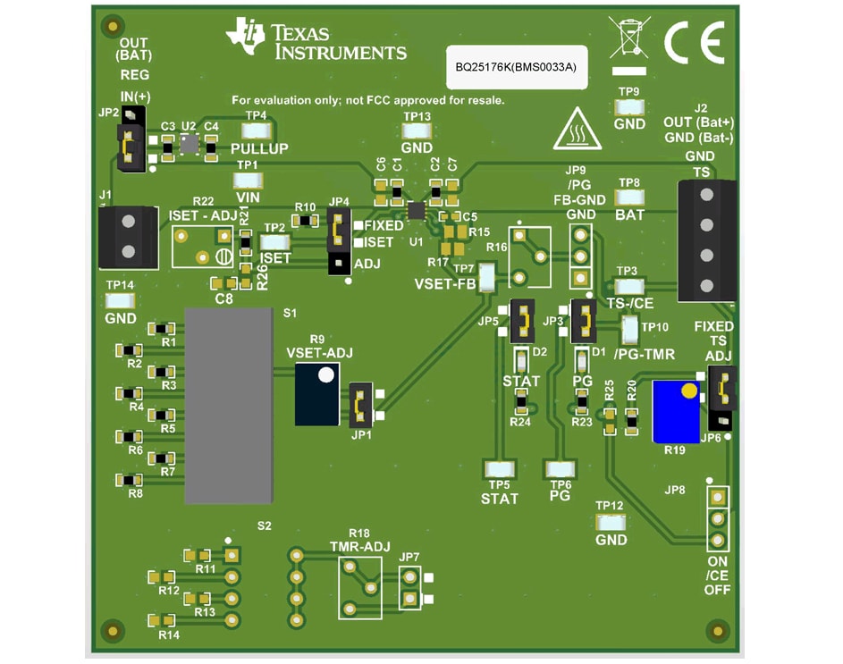 Location Circuit - Texas Instruments BQ25176KEVM Evaluation Module