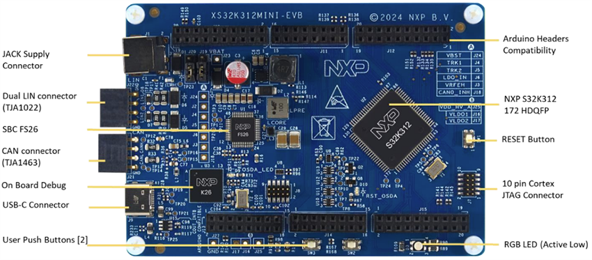Mechanical Drawing - NXP Semiconductors FRDM-A-S32K312 Evaluation Board