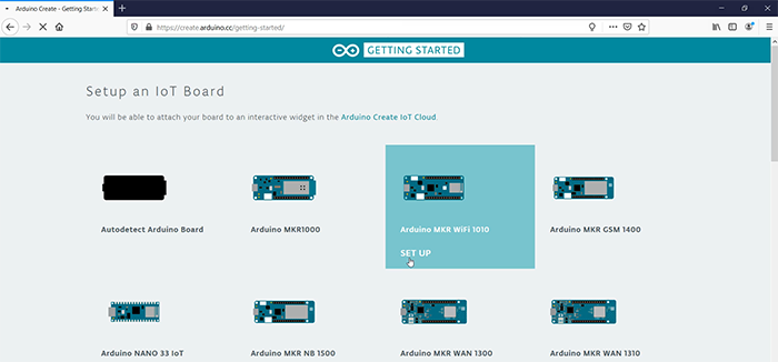 Arduino Create website – Setting up the Arduino MKR WiFi board